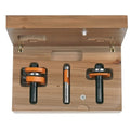 CMT 800.526.11 3-Piece Tongue & Groove Cabinetmaking Set in Hardwood Case, 1/2-Inch Shank - Ace Tool Group - CMT