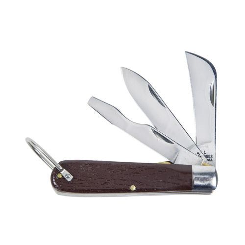 Klein 1550-6 3 Blade Pocket Knife with Screwdriver - Ace Tool Group - Klein