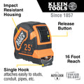 Klein 9125AL Tape Measure, 25 ft. Auto-Lock - Ace Tool Group - Klein