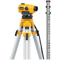 Dewalt Dw096Pk 20X Auto Level Package - Includes Tripod, Grade Rod, Plumb Bob, Kit Box - Ace Tool Group - DeWalt