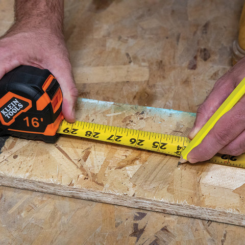 Klein 91616 Tape Measure, 16-Foot Single-Hook - Ace Tool Group - Klein