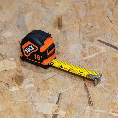 Klein 91616 Tape Measure, 16-Foot Single-Hook - Ace Tool Group - Klein