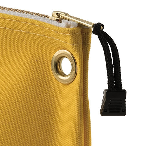 Klein 5539LYEL Canvas Bag with Zipper, Large Yellow - Ace Tool Group - Klein