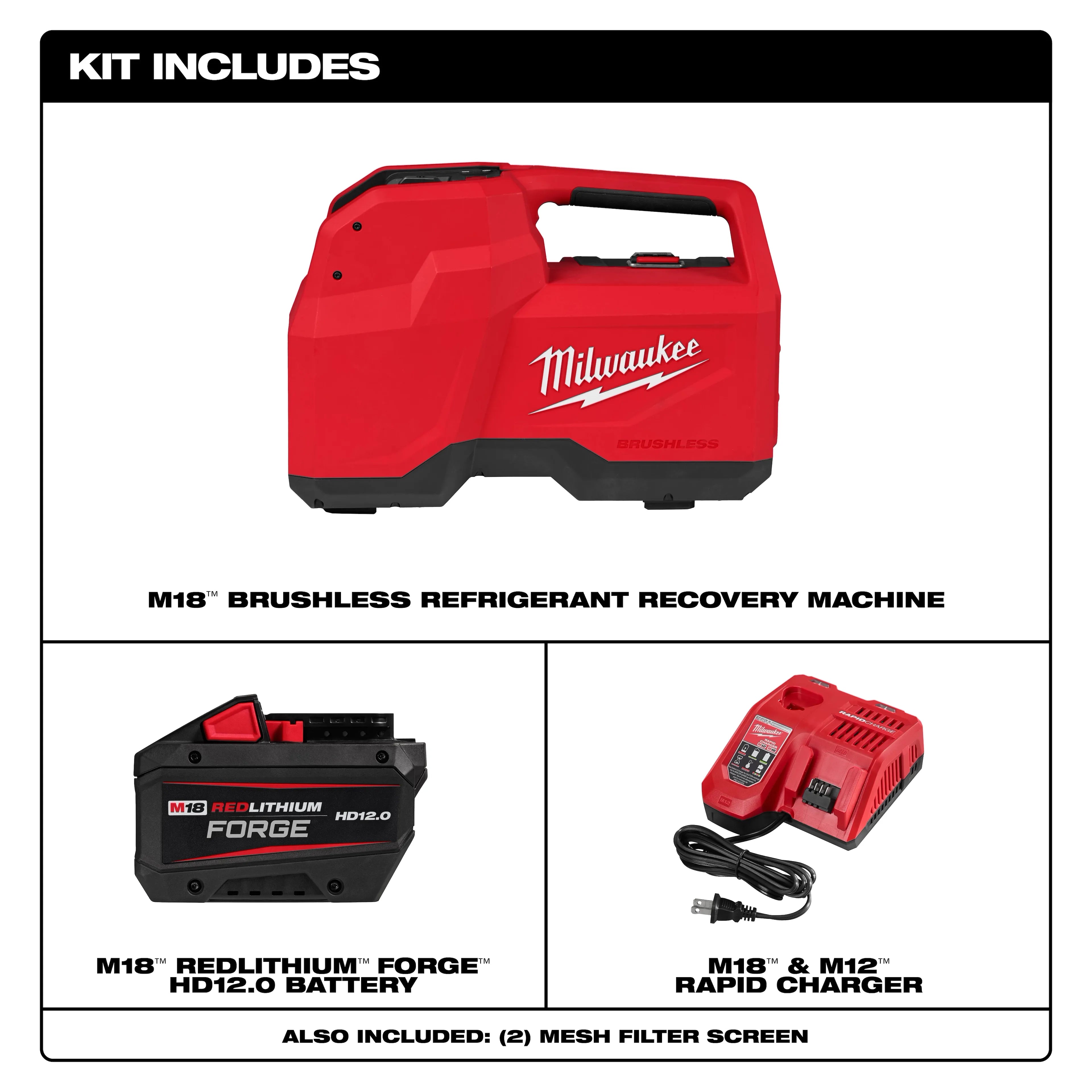 Milwaukee 2938-21 M18™ Brushless Refrigerant Recovery Machine - Ace Tool Group - Milwaukee