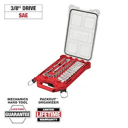 Milwaukee 48-22-9481 3/8" 28pc Ratchet and Socket Set in PACKOUT  - SAE