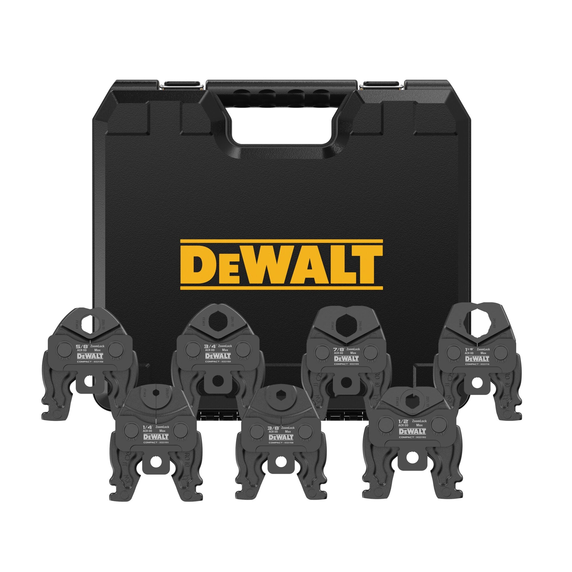 DEWALT DCE217K DEWALT Compact ZoomLock MAX and MaxiPro 1/4 in. to 1-1/8 in. ACR Press Jaws Kit - Ace Tool Group - DEWALT