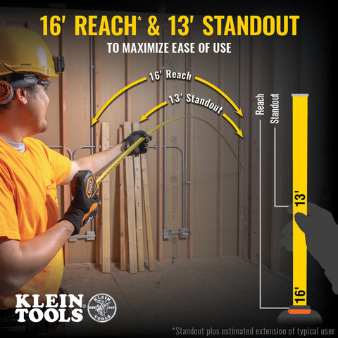 Klein 9235 Tape Measure, 35 ft. Double Hook - Ace Tool Group - Klein