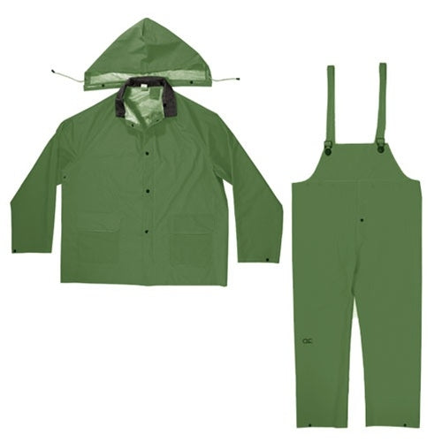 Clc R1313X .35Mm 3 Piece Rain Suit Green - 3X Large - Ace Tool Group - CLC
