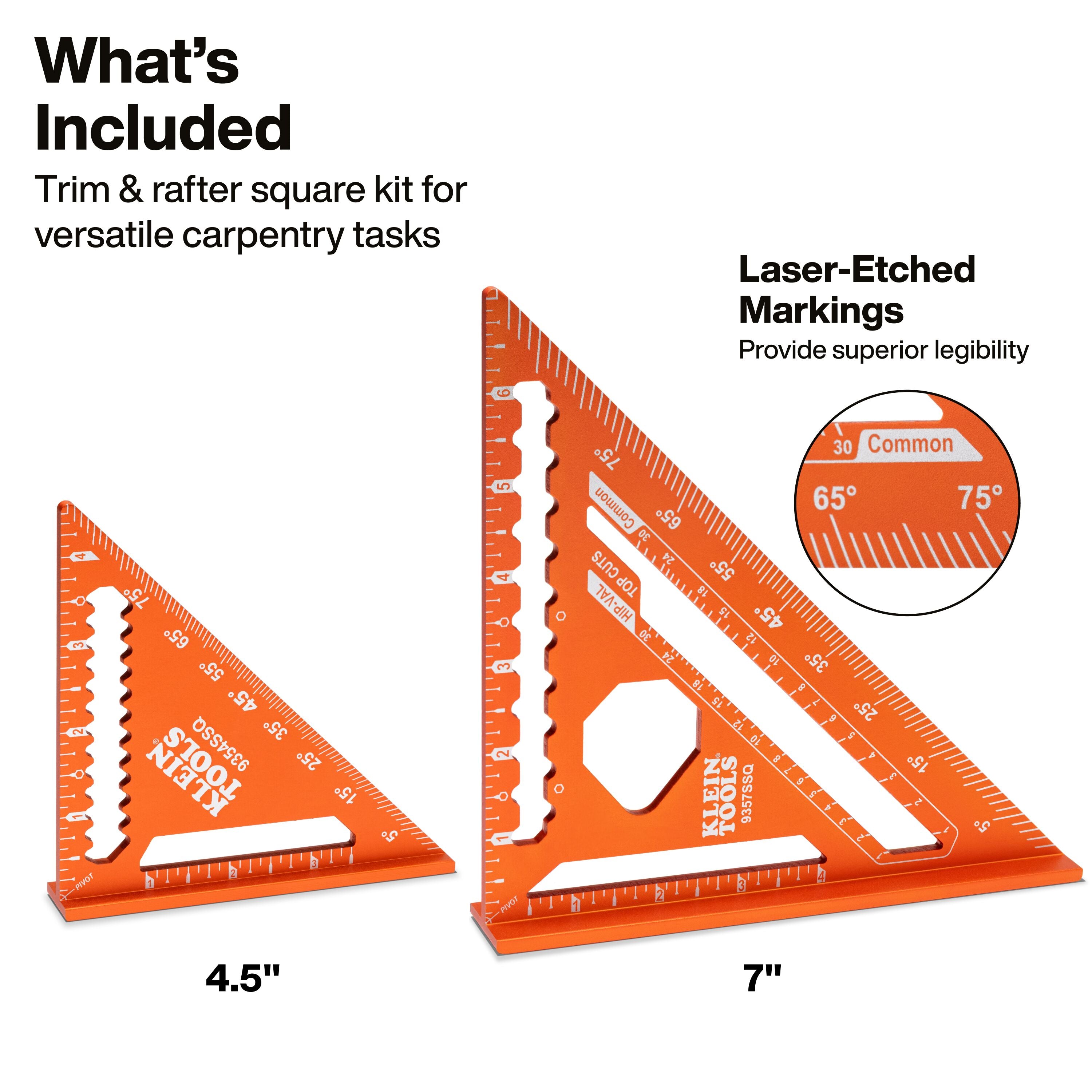 Klein 93547SQVP Trim and Rafter Square Kit, 2-Piece
