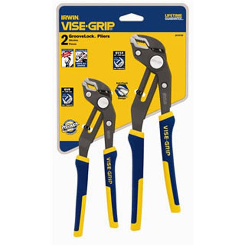 Irwin 2078709 Vise-Grip Groovelock Pliers Set V-Jaw 2-Piece - Ace Tool Group - Irwin