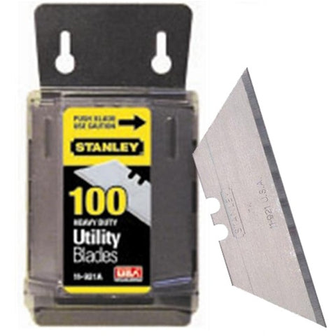 Stanley 2.4 In High Carbon Steel Utility Knife Blade (100 Pack) - Ace Tool Group - Stanley