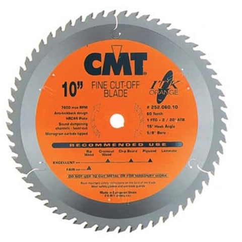 CMT 252.096.14 ITK Industrial Fine Cut-Off Saw Blade, 14-Inch x 96 Teeth 1FTG+2ATB Grind with 1-Inch Bore - Ace Tool Group - CMT