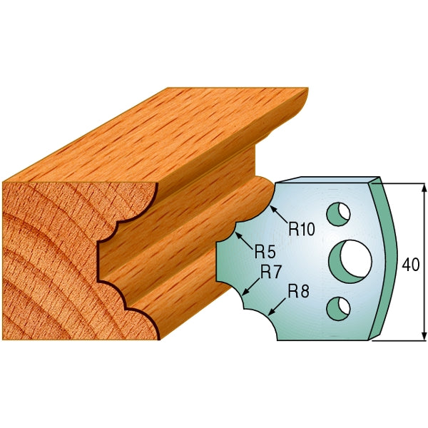 CMT 690.022 Pair of Profiled Knives for Shaper Cutters - Ace Tool Group - CMT