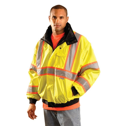 Occunomix LUX-TJBJ2 Premium Two-Tone Safety Bomber Jacket - Ace Tool Group - Occunomix