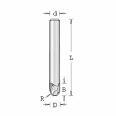 Amana Tool 45784 Bottom Round 1/4 Diameter1/4 Shank - Ace Tool Group - Amana Tool
