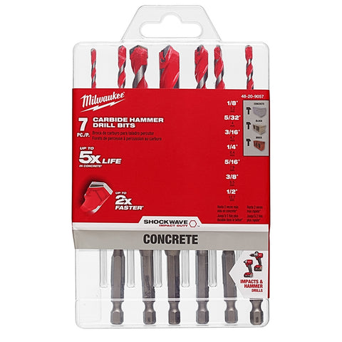 Milwaukee 48-20-9057 7pc. Large Hammer Bit Kit - Ace Tool Group - Milwaukee