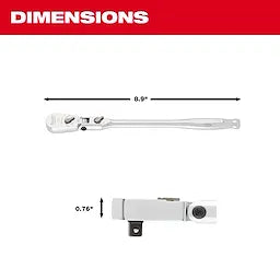 Milwaukee 48-22-9009 1/4" Drive 9" Flex Head Ratchet - Ace Tool Group - Milwaukee