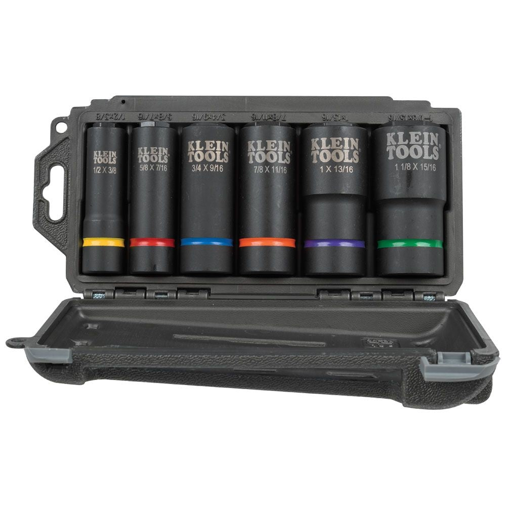 Klein 66060 2-in-1 Impact Socket Set 6-Point 6-Piece - Ace Tool Group - Klein
