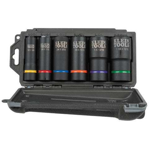 Klein 66060 2-in-1 Impact Socket Set 6-Point 6-Piece - Ace Tool Group - Klein