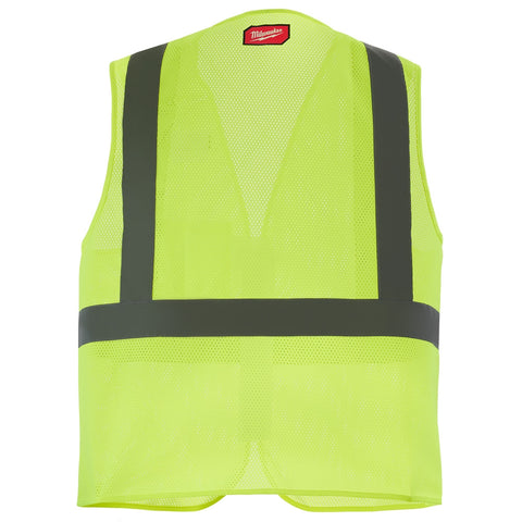 Milwaukee Class 2 High Visibility Yellow Mesh One Pocket Safety Vest - Ace Tool Group - Milwaukee