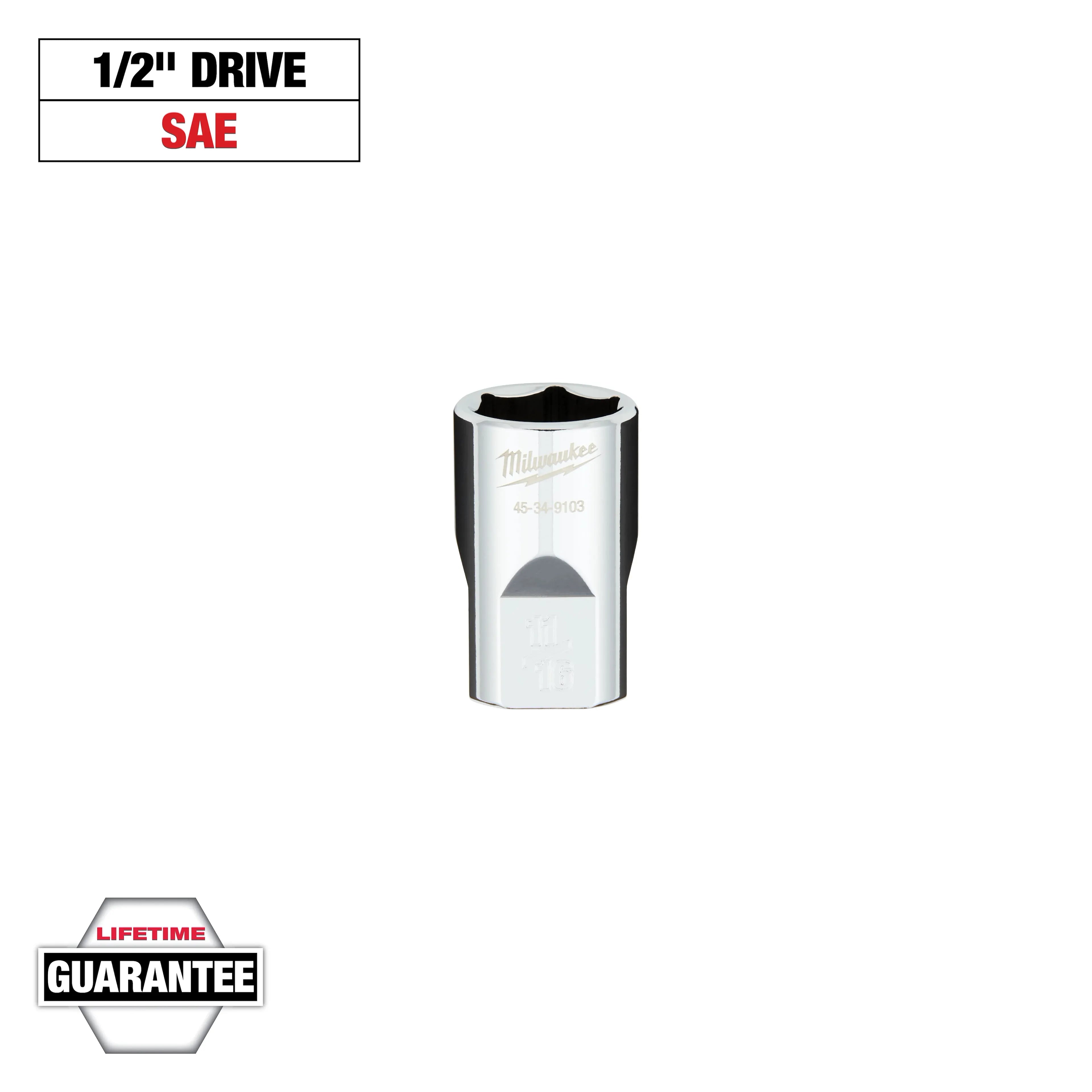 Milwaukee 45-34-9103 1/2 in. Drive 11/16 in. SAE 6-Point - Ace Tool Group - Milwaukee