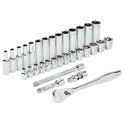 Milwaukee 48-22-9508 3/8 in. Drive Metric Ratchet and Socket Mechanics Tool Set (32-Piece) - Ace Tool Group - Milwaukee