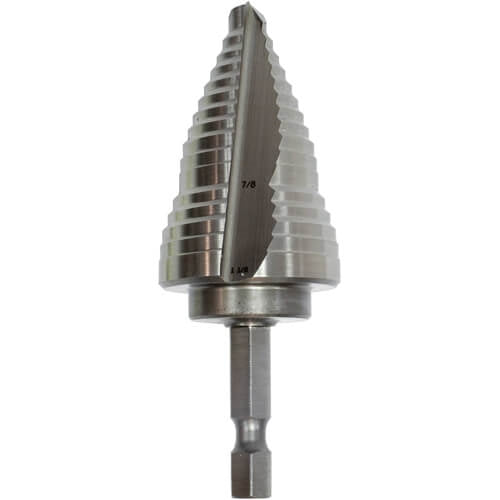 Makita 711494-A 1/4 - 1-1/8 in. Step Drill Bit 1/4 in. Hex - Ace Tool Group - Makita