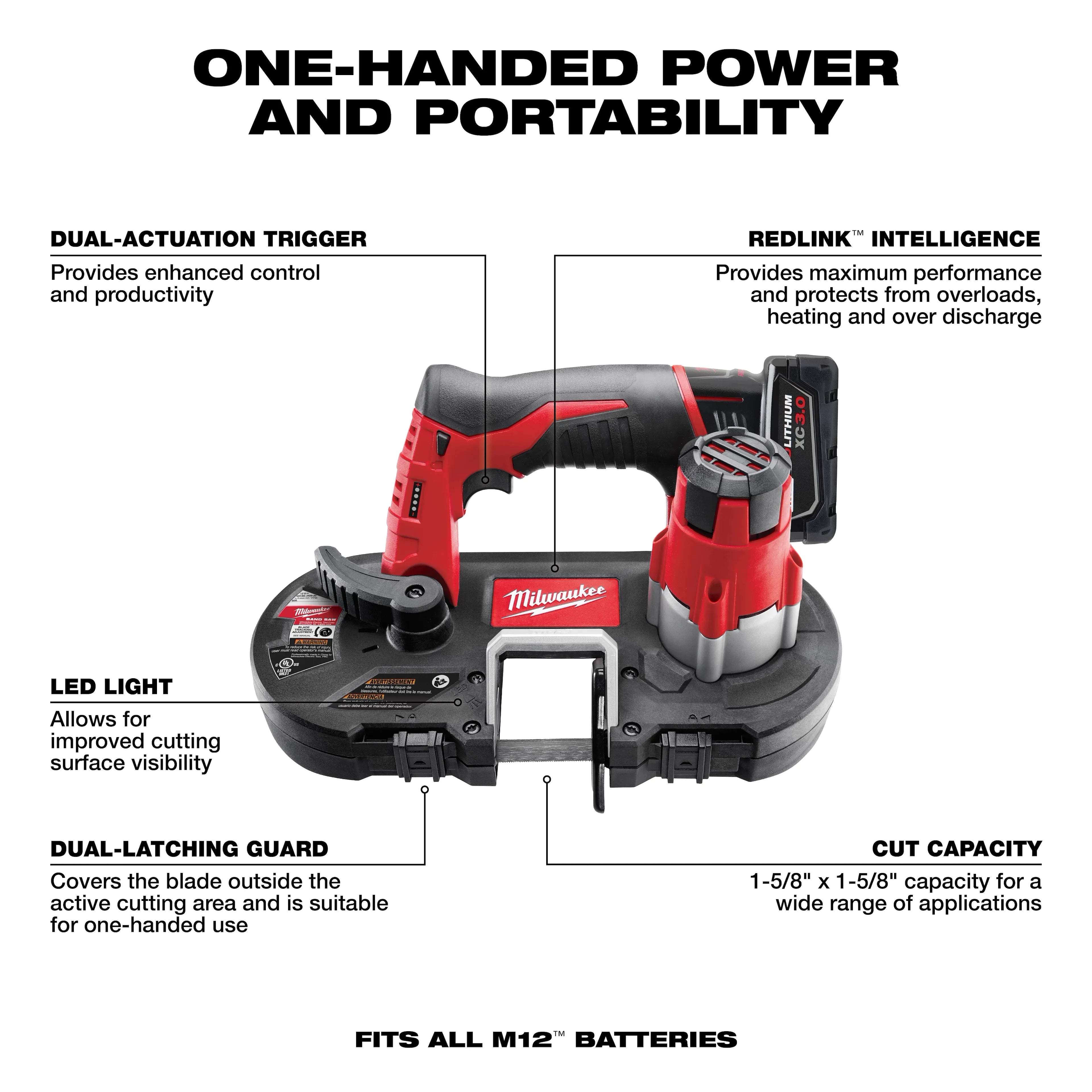 Milwaukee 2429-21XC M12 Sub-Compact Band Saw Kit - Ace Tool Group - Milwaukee