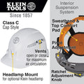 Klein 60105 Hard Hat, Vented Cap Style - Ace Tool Group - Klein
