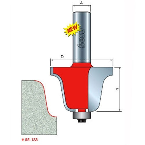 Freud Tools 85-133 1-3/4-Inch Dia. Solid Surface Edge Profile - Ace Tool Group - Freud