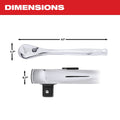 Milwaukee 48-22-9012 1/2 in. Drive Ratchet - Ace Tool Group - Milwaukee