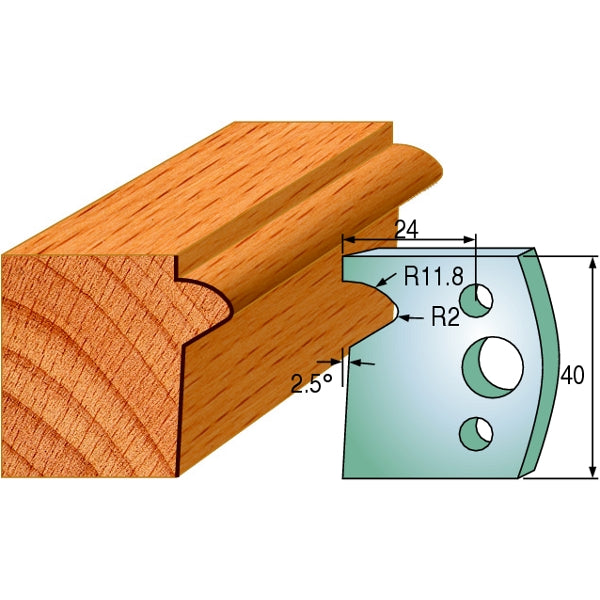 CMT 690.135 Pair of Profiled Knives for Shaper Cutters - Ace Tool Group - CMT