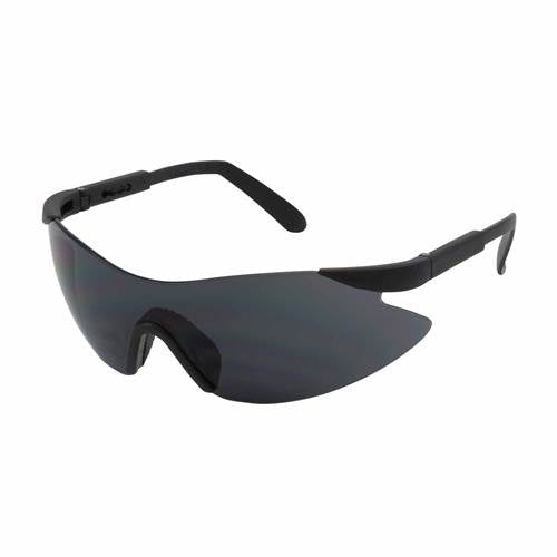 PIP 250-92-0001 Wilco Eyewear, Gray Polycarbonate Lens, Anti-Scratch, Black Temples With Adjustable Length, Ribbed Rubber Nosepiece, 7 Base Curve Lens -12 Pack - Ace Tool Group - Protective Industrial Products