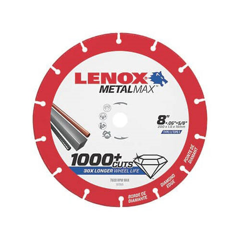 Lenox 1972925 MetalMax Cutoff Wheel 8 x 5/8 in. - Ace Tool Group - Lenox