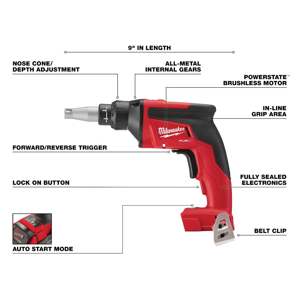 Milwaukee 2866-20 M18 FUEL Drywall Screw Gun - Ace Tool Group - Milwaukee