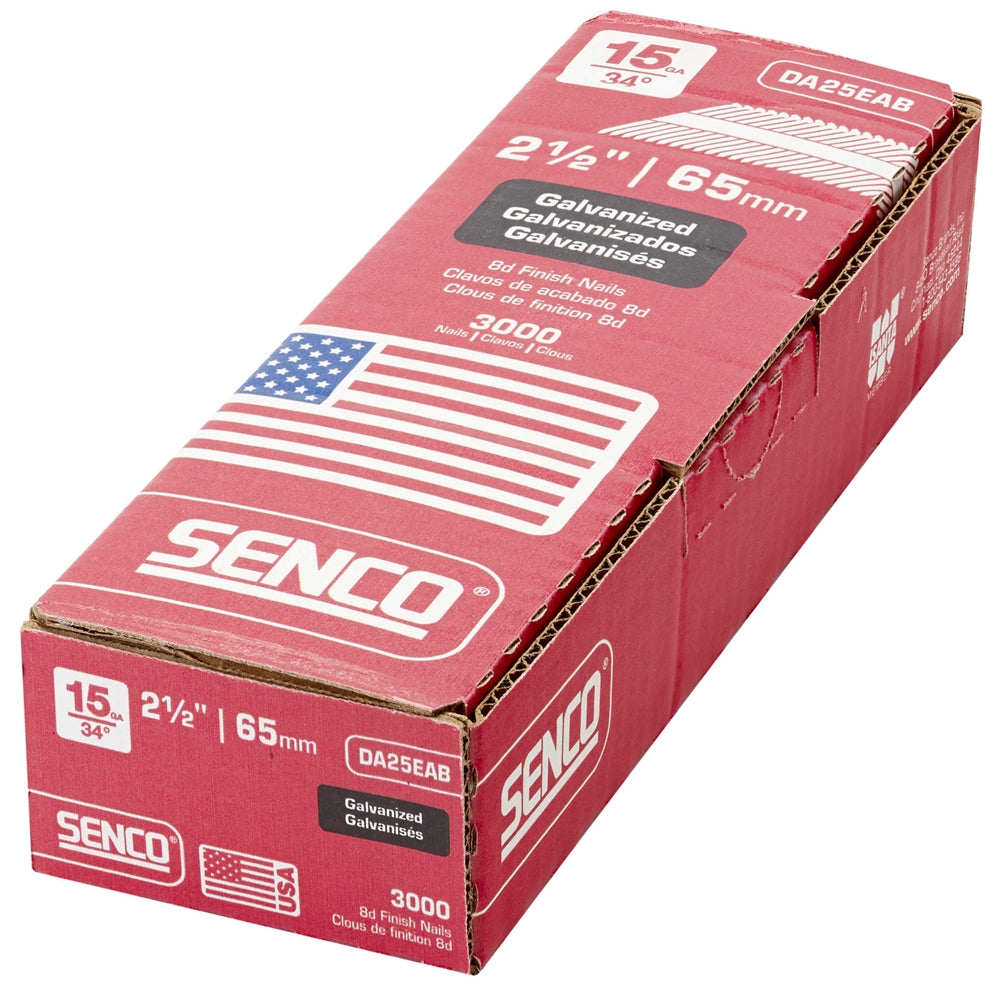 Senco DA25EAB 15 Ga x 2 1/2 Inch EG Finish Nails - Ace Tool Group - Senco