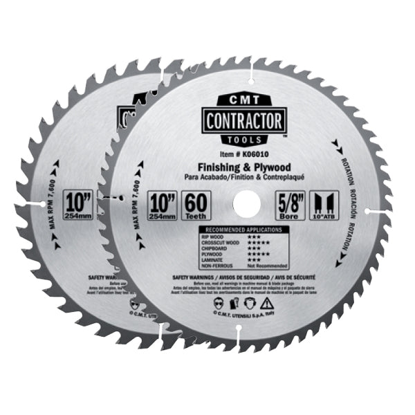 CMT K1001C ITK Contractor Combo Pack including 2 Blades for General Purpose & Finishing - Ace Tool Group - CMT