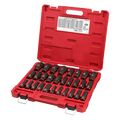 Milwaukee 49-66-7016 29PCSHOCKWAVE Impact Duty 1/2" Drive SAE & Metric Deep 6 Point Socket Set - Ace Tool Group - Milwaukee