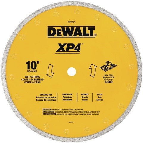 Dewalt Dw4764 10" Premium Porcelain Tile Blade - Ace Tool Group - DeWalt