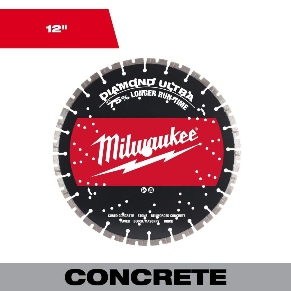 Milwaukee 49-93-7535 12" Diamond Ultra Segmented Blade - Ace Tool Group - Milwaukee