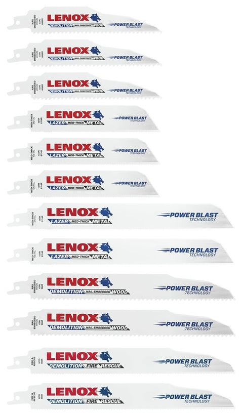 Lenox Demolition Reciprocating Saw Blade Kit with Bonus Storage Case 12-Piece Set - Ace Tool Group - Lenox