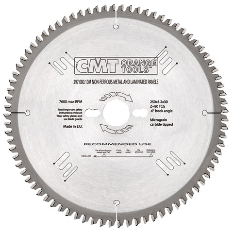 CMT 296.160.56H Non-Ferrous Metal, PVC & Melamine Blade, 160mm (6-5/16-Inch) X 56 Teeth TCG Grind with 20mm Bore - Ace Tool Group - CMT
