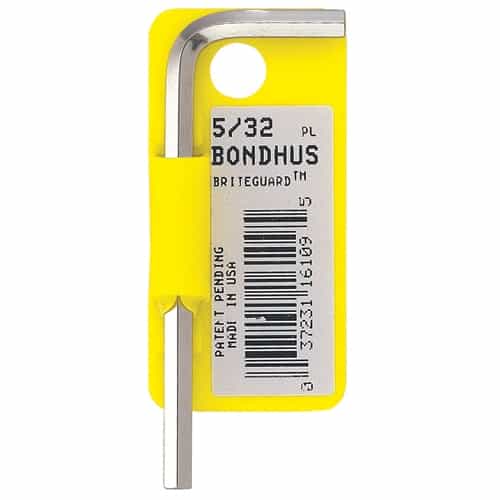 Bondhus 16209 Briteguard Hex Short L-Wrench 5/32 - Ace Tool Group - Bondhus
