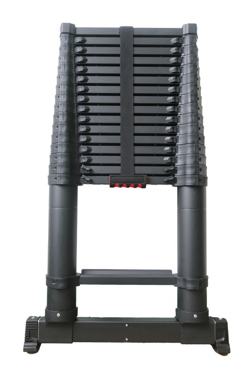 Xtend & Climb CS165AS+/250 16.5 ft. Telescoping Aluminum Extension Ladder with Automatic Stabilizers, ANSI Type I 250 lbs. Duty Rating - Ace Tool Group - Core Distribution