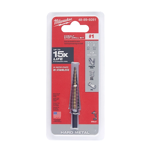 Milwaukee 48-89-9289 Milwaukee Cobalt Step Drill Bit #9 (7/8"-1-1/8") - Ace Tool Group - Milwaukee