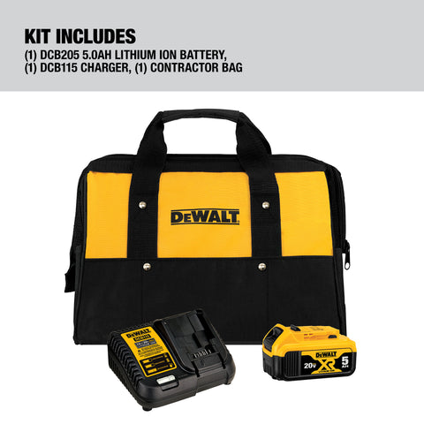 DEWALT DCB205CK - 20V 5.0AH BATTERY CHARGER KIT - Ace Tool Group - DeWalt