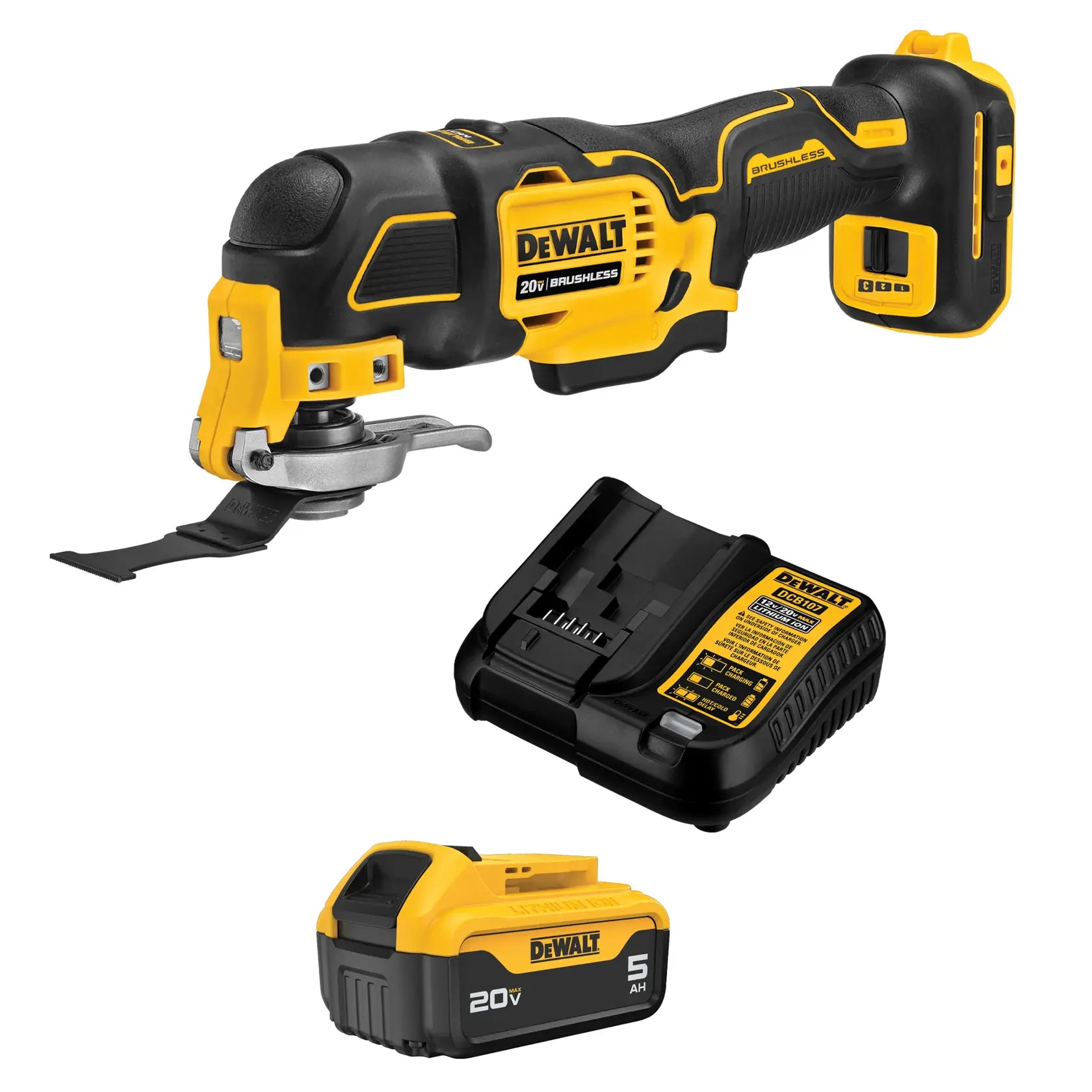 Dewalt DEW-DCS356P1 20V MAX* Brushless Oscillating Multi-tool 5 Ah Kit