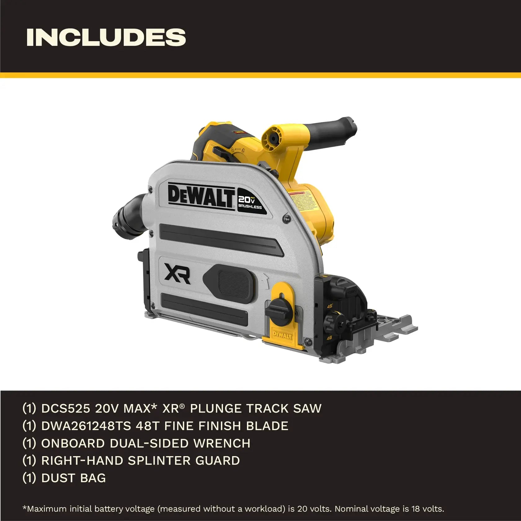 Dewalt DCS525B 20V XR 6-1/2 in. Track Saw (Tool-Only)