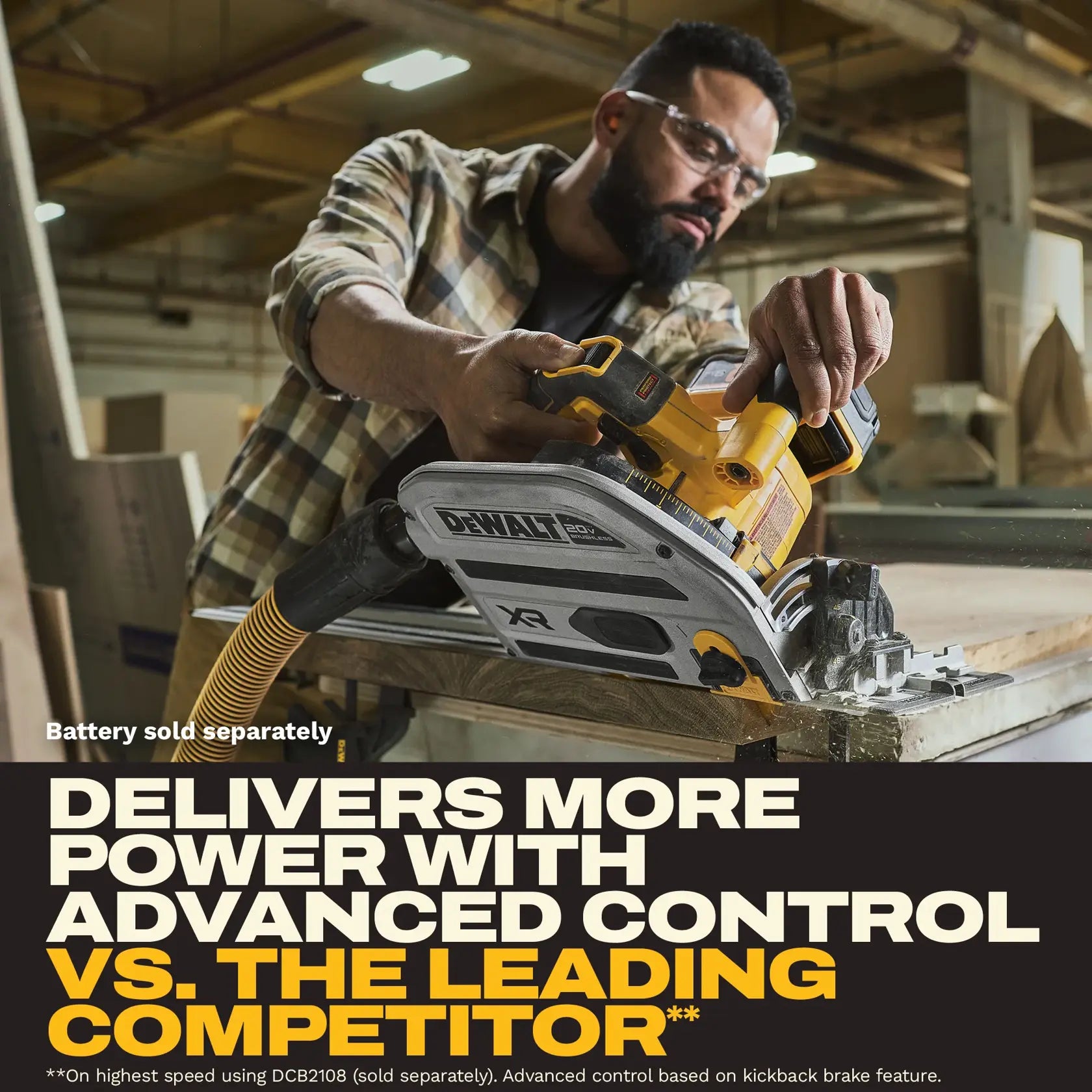 Dewalt DCS525ST 20V XR 6-1/2 in. Track Saw (Tool + Track Kit)