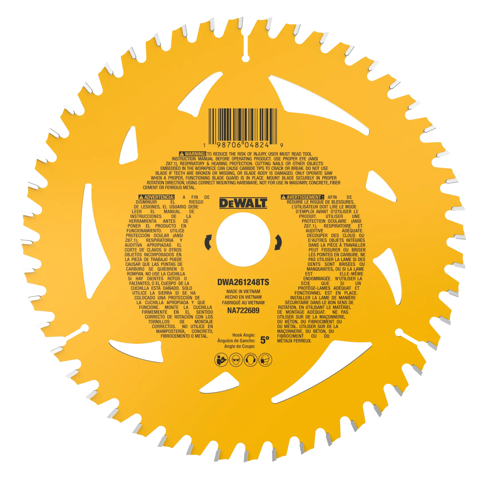 Dewalt DWA261248TS 6-1/2 In. 48t Fine Finish Track Saw Blade